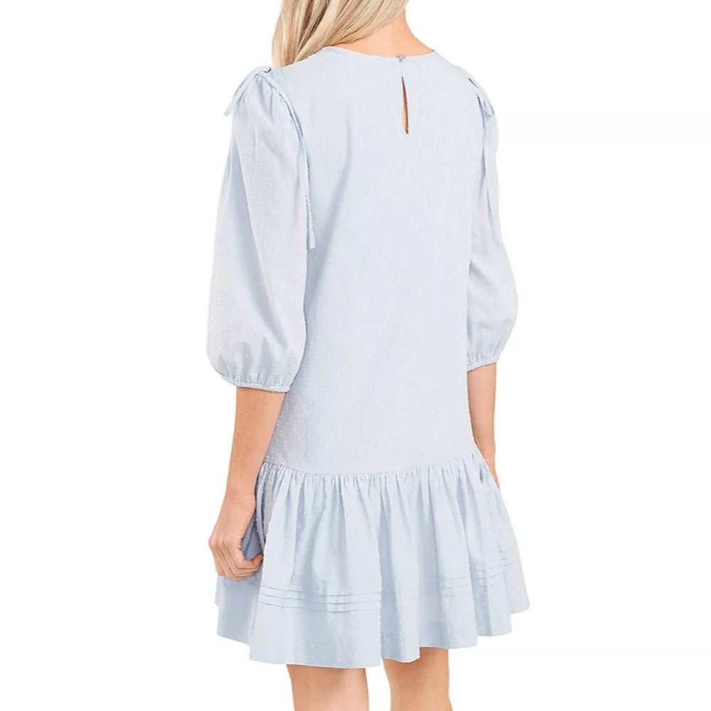 CeCe Clip Dot Ruffle Hem Dress - Picture 2 of 5